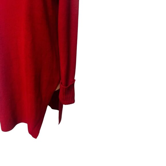 Chico's Cherry red Tunic turtleneck sweater mini Dress Size M - Picture 2 of 7